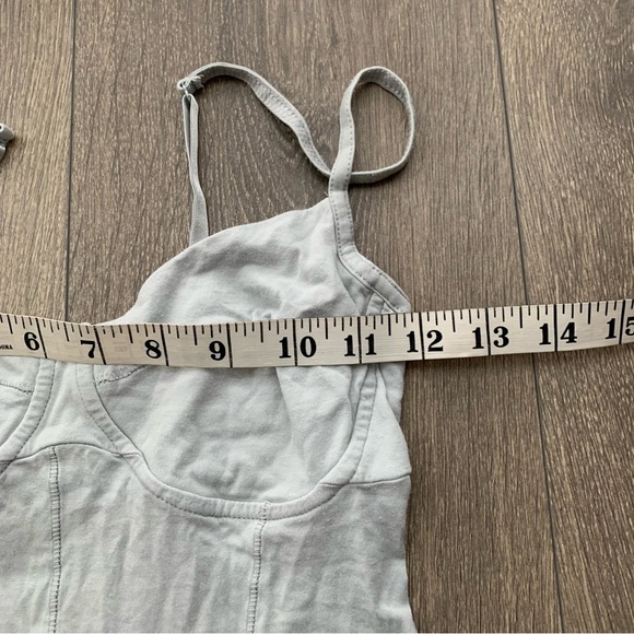 Aritzia Wilfred Bustier Corset Tank Top Pale Blue Gray Cotton Sleeveless Small - Picture 13 of 15